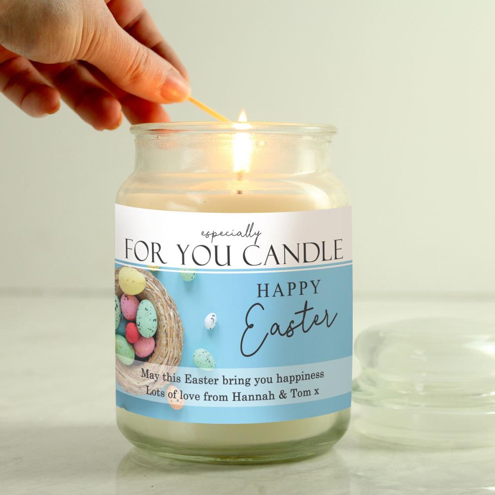 Personalised Especially For You Happy Easter Large Scented Jar Candle Extra Image 2